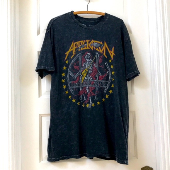 Affliction Other - Afflication sz XL Tee American Metal distresse black Rocker skeleton Made in USA